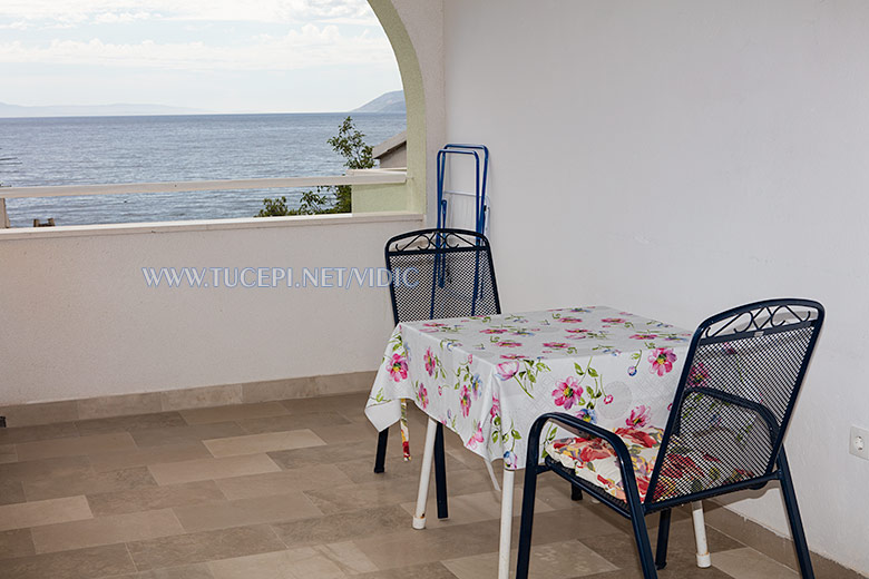 apartments Vidi, Tuepi - terrace wit sea view