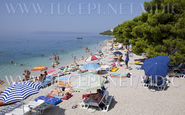 beach in Tucepi, Croatia