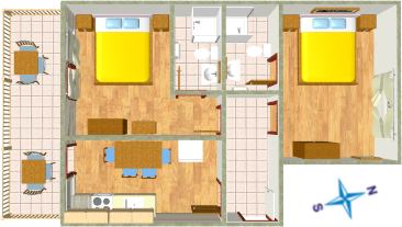 Vila Fina, Tučepi - apartment plan