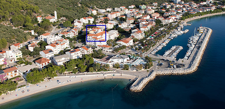 Villa FINA, Tučepi - house, aerial view