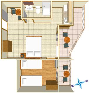 Apartments Vila Nela, Tučepi - flat plan